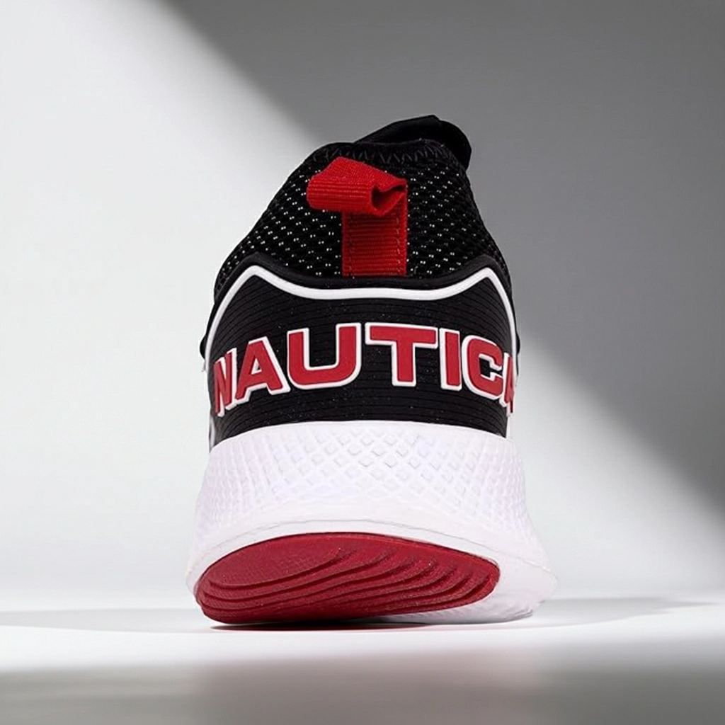 Nautica Northview2 Black Mesh Running Sneakers for Men