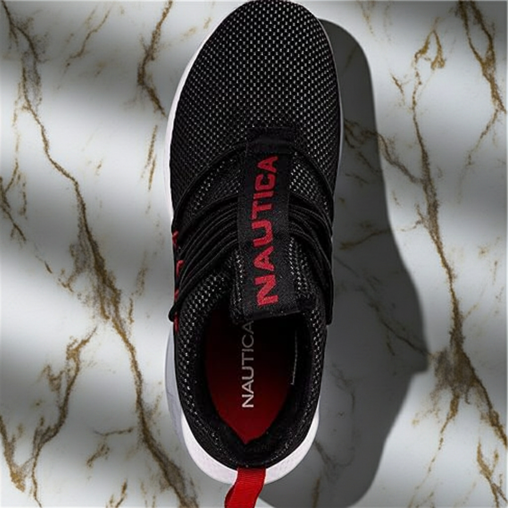 Nautica Northview2 Black Mesh Running Sneakers for Men