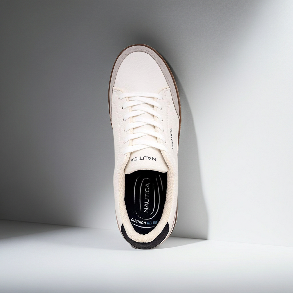 Nautica Jaro White Leather Sneakers for Men