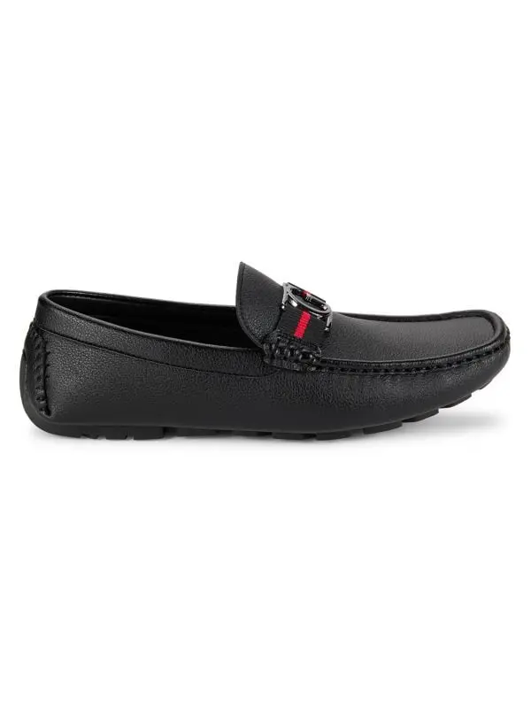 Guess Askers Leather Black Men's Loafers Shoes 5.webp