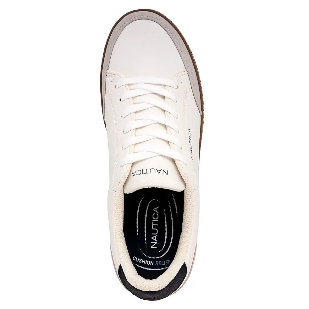 Nautica Jaro White Leather Men's Sneakers Shoes 4.webp