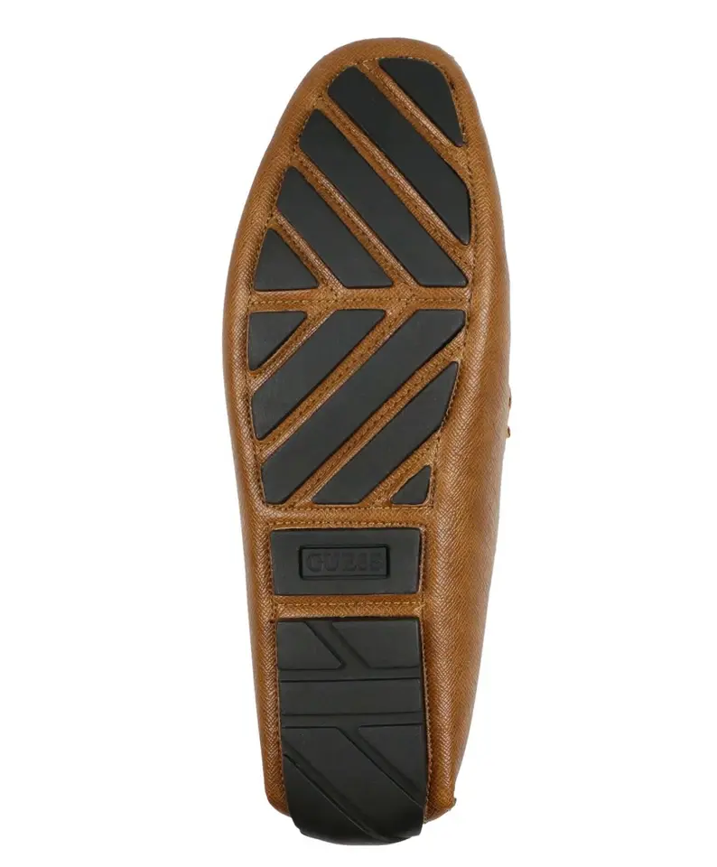 Guess Art Leather Brown Men's Loafers Shoes 4.webp