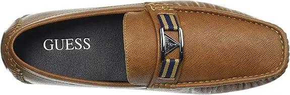 Guess Art Leather Brown Men's Loafers Shoes 8.webp