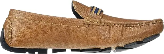 Guess Art Leather Brown Men's Loafers Shoes 9.webp