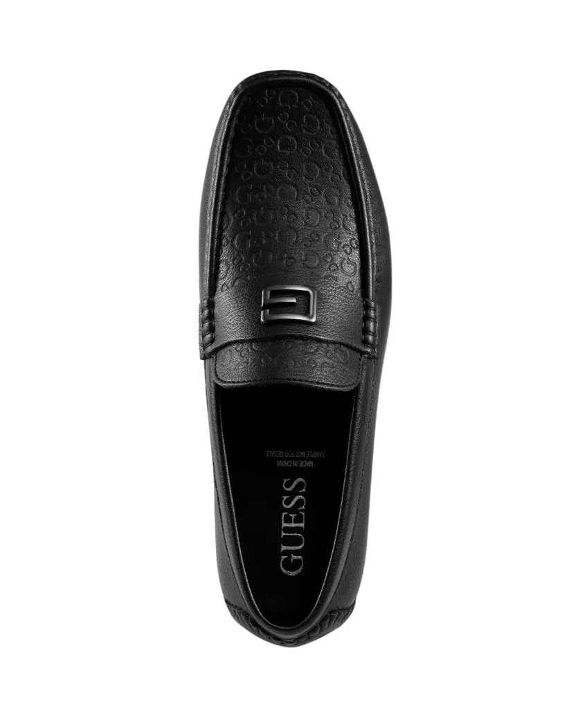 Guess Alsto Black Leather Driving Loafers 3.webp