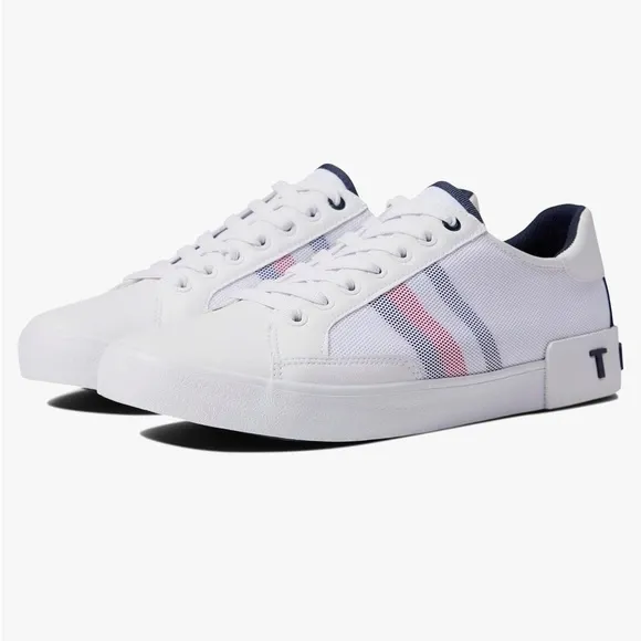 Tommy Hilfiger Rojo Leather White Men's Sneakers 