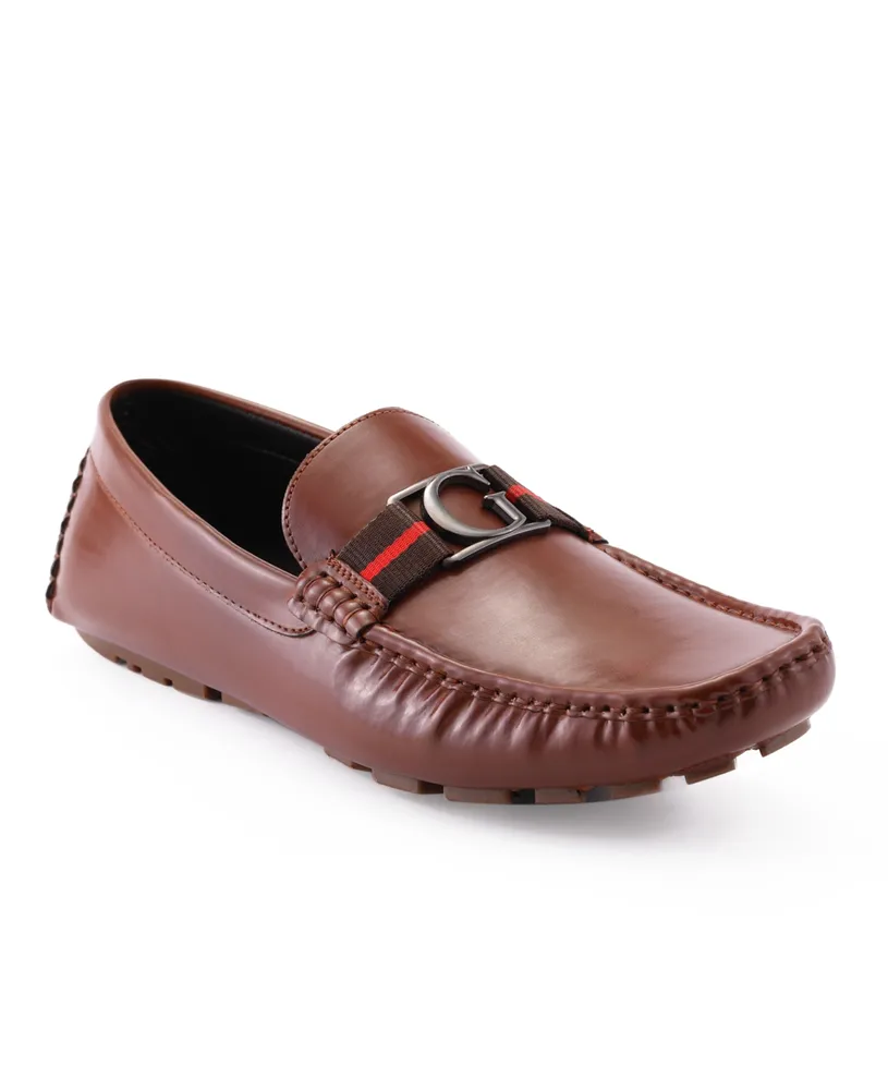 Guess Askers Leather Brown Men Loafers 
