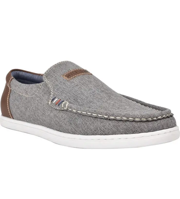 Tommy Hilfiger Carlid Two-Tone Canvas Slip On Men's Loafers (00)