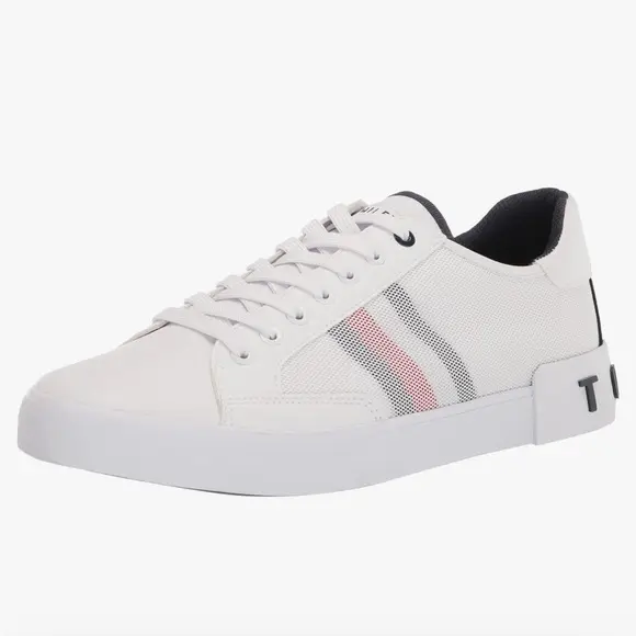Tommy Hilfiger Rojo Leather White Men's Sneakers  (00)