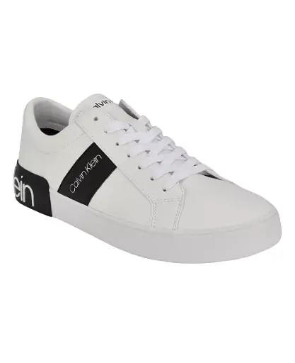 Calvin Klein Men's Roydan Leather White Men's Sneakers
